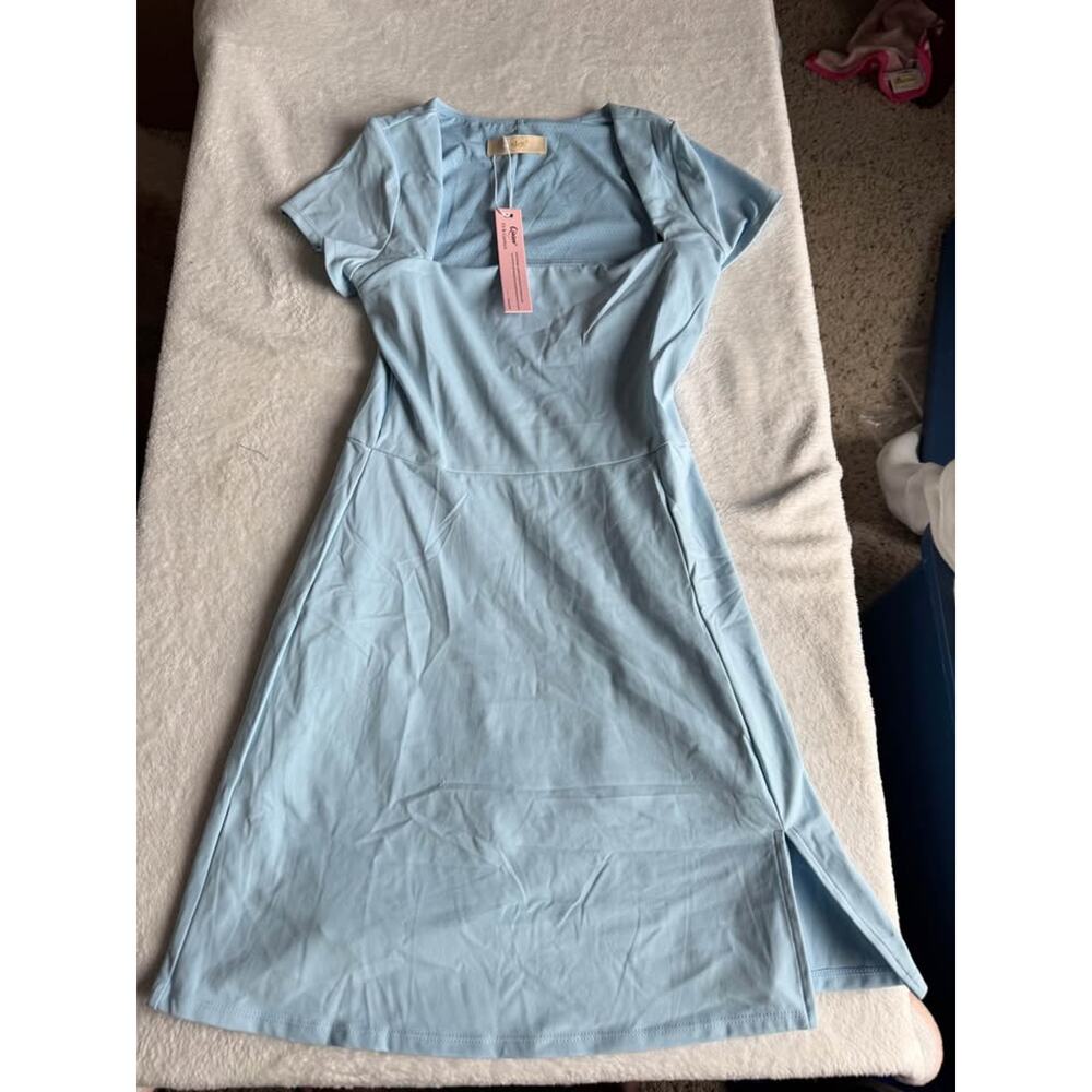 Cushion Light Blue Athletic Skort Dress Small